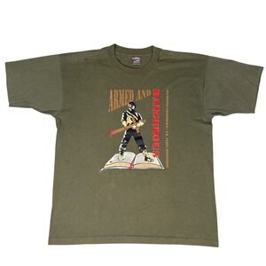 Vintage T.D. Jakes Manpower Conference Shirt XL Olive Armed and Dangerous 90s